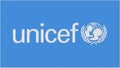 UNICEF - United Nations International ChildrenÃ¢â¬â¢s Fund embroidery flag. Emblem stitched fabric. Embroidered coat of arms. Country