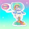 Unicorn astronaut