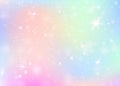 Unicorn background with rainbow mesh.