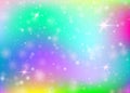 Unicorn background with rainbow mesh. Royalty Free Stock Photo