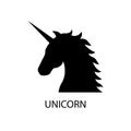 Unicorn black sign icon. Vector illustration eps 10 Royalty Free Stock Photo