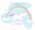 Unicorn child drawings Royalty Free Stock Photo