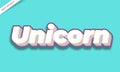 Unicorn colorful text effect template