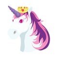 unicorn with a corwn Royalty Free Stock Photo