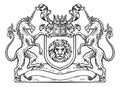 Unicorn Crest Heraldic Shield Coat of Arms