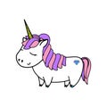 Unicorn cute vector illustration Royalty Free Stock Photo