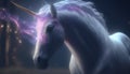 unicorn digital art illustration, Generative AI