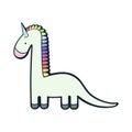 Unicorn + dinosaur character funny imagination