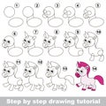 Unicorn. Drawing tutorial.