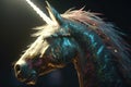 A unicorn with an eagle beak. Generative AI