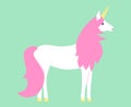 A unicorn. A fabulous animal. Children`s clothing, stickers, toys