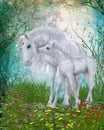 Unicorn Endearing Moment Royalty Free Stock Photo