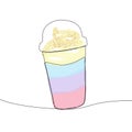 Unicorn Frappe One Line Art