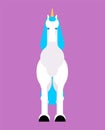 Unicorn front isolated. Magical horse. Vector illustration