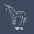 Unicorn in a geometric style.
