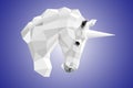 Iimage of the unicorn`s white head Royalty Free Stock Photo