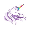 Unicorn Head illustration in vector
