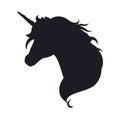 Unicorn vector head silhouette 1