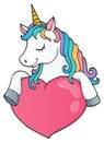 Unicorn and heart theme image 1 Royalty Free Stock Photo