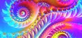 Unicorn Holographic Satiny Helix Great Fractal Rainbow Helix Background