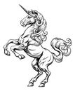 Unicorn Horse Crest Rampant Heraldic Coat of Arms