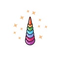 Unicorn horn rainbow vector icon Royalty Free Stock Photo