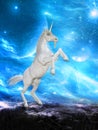 Unicorn Horse Rearing Up Fantasy