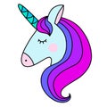 Unicorn with horn vector illustration