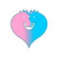 Unicorn LGBT symbol community. Sign of love and two magic animal