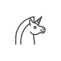 Unicorn line icon