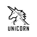 Unicorn logo design vector