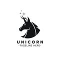 Unicorn logo template Vector illustration