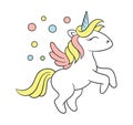 Unicorn magic vector sticker