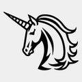 Unicorn Mascot Logo Design Template Inspiration, Vector Illustration