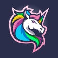 Unicorn mascot logo