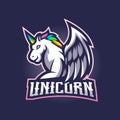 Unicorn mascot logo