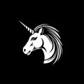 Unicorn - minimalist and flat logo - vector illustration Royalty Free Stock Photo