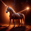 Unicorn, mystic legendary creature, glowing light painting aura illuminated