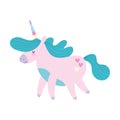 Unicorn mystic magic fantasy animal cartoon isolated icon design