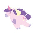 Unicorn mystic magic fantasy animal cartoon isolated icon design