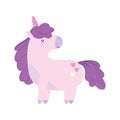 Unicorn mystic magic fantasy animal cartoon isolated icon design