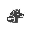 Unicorn and NFT vector icon
