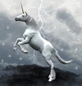 Unicorn over the clouds