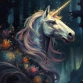 Unicorn pegasus horse illustration artwork Royalty Free Stock Photo