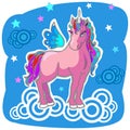 Unicorn Pegasus Vector Illustration Royalty Free Stock Photo