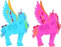 Unicorn Pegasus Vector Illustration Royalty Free Stock Photo