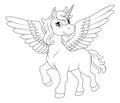 Unicorn Pegasus Wings Horn Horse Animal Cartoon