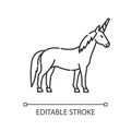 Unicorn pixel perfect linear icon