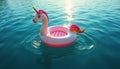 Unicorn Pool Float on Water Surface Royalty Free Stock Photo
