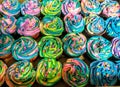 Unicorn poop cupcakes Royalty Free Stock Photo